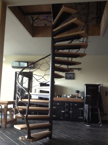 Smeedijzer, spiltrap, escalier collimaçon, fer forgé, handsmeedwerk, Trapleuningen, leuningen, balustrade, smeedwer 