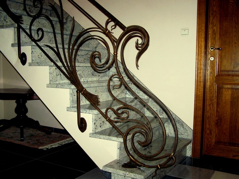 Trapleuning smeedijzer Art Nouveau