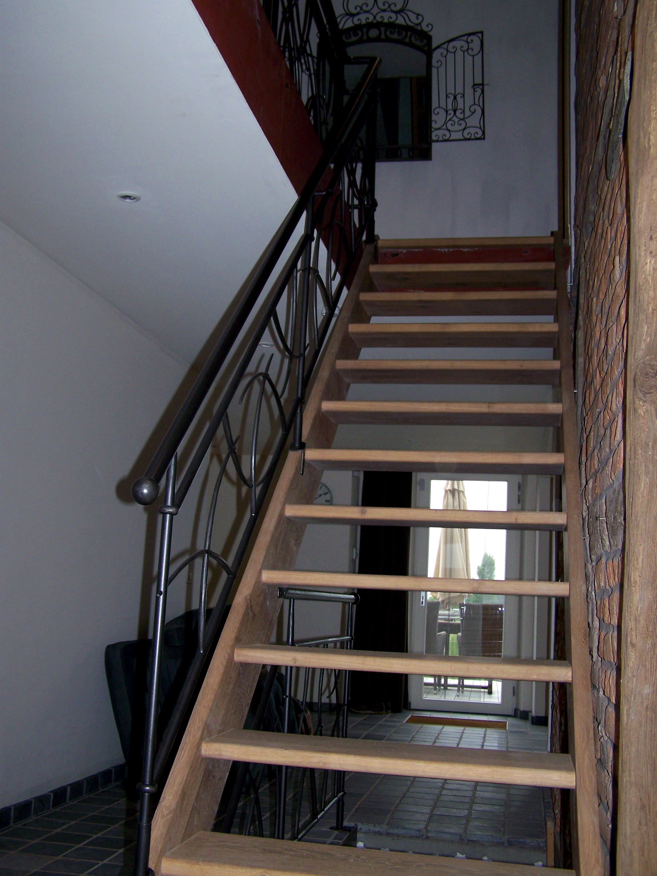 Moderne smeedijzeren leuning