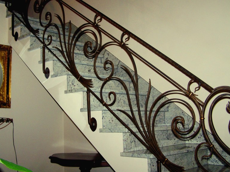 leuning in smeedijzer Art Nouveau