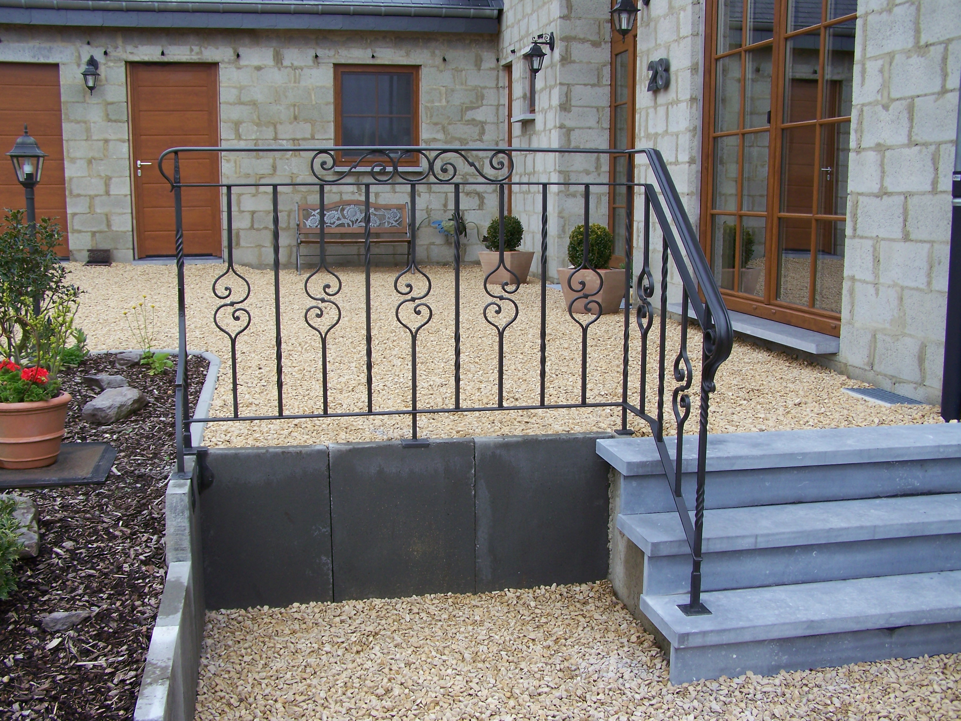 smeedwerk, klassiek, trap, smeedijzer, ijzer, metaal