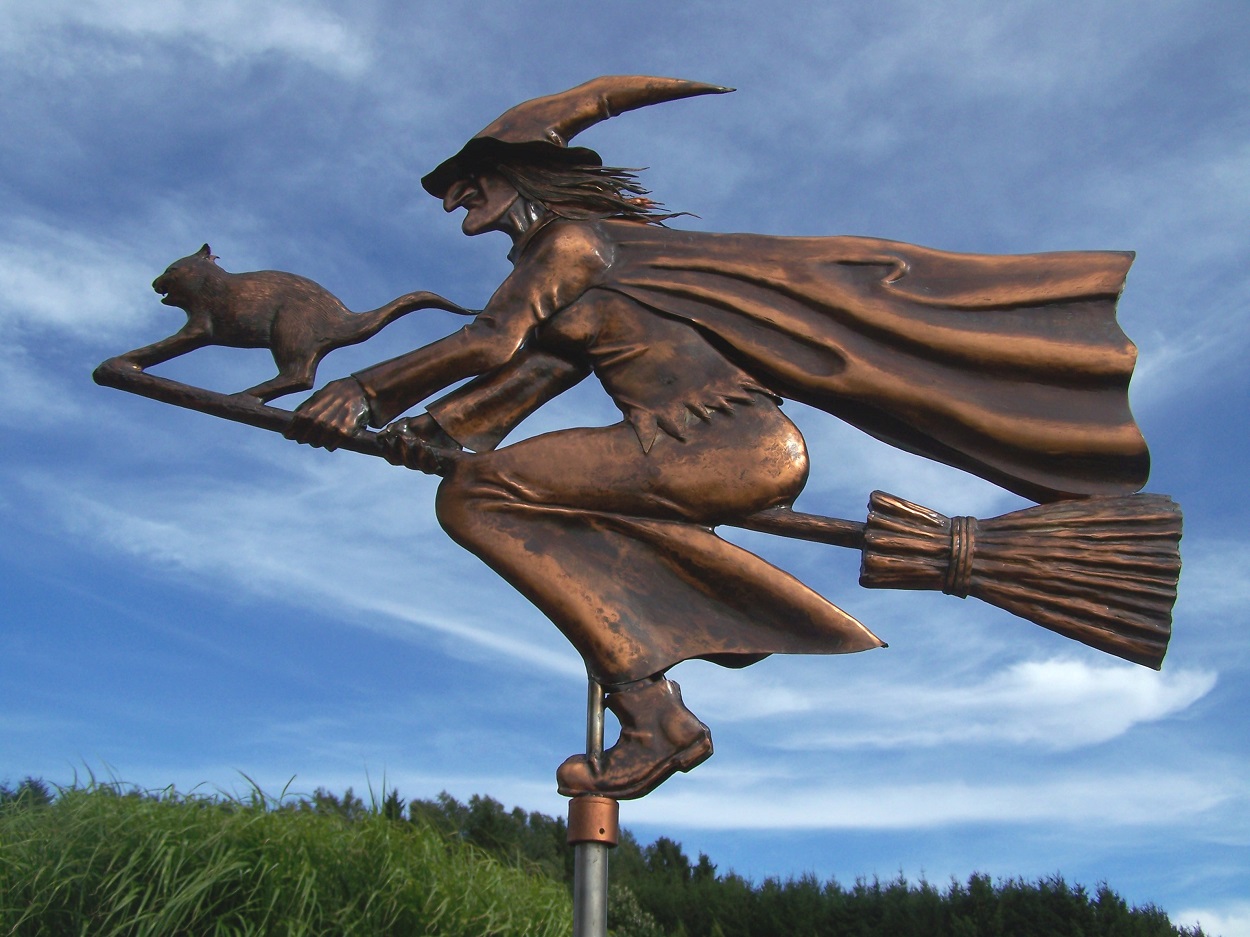 heks, windwijzer, kat