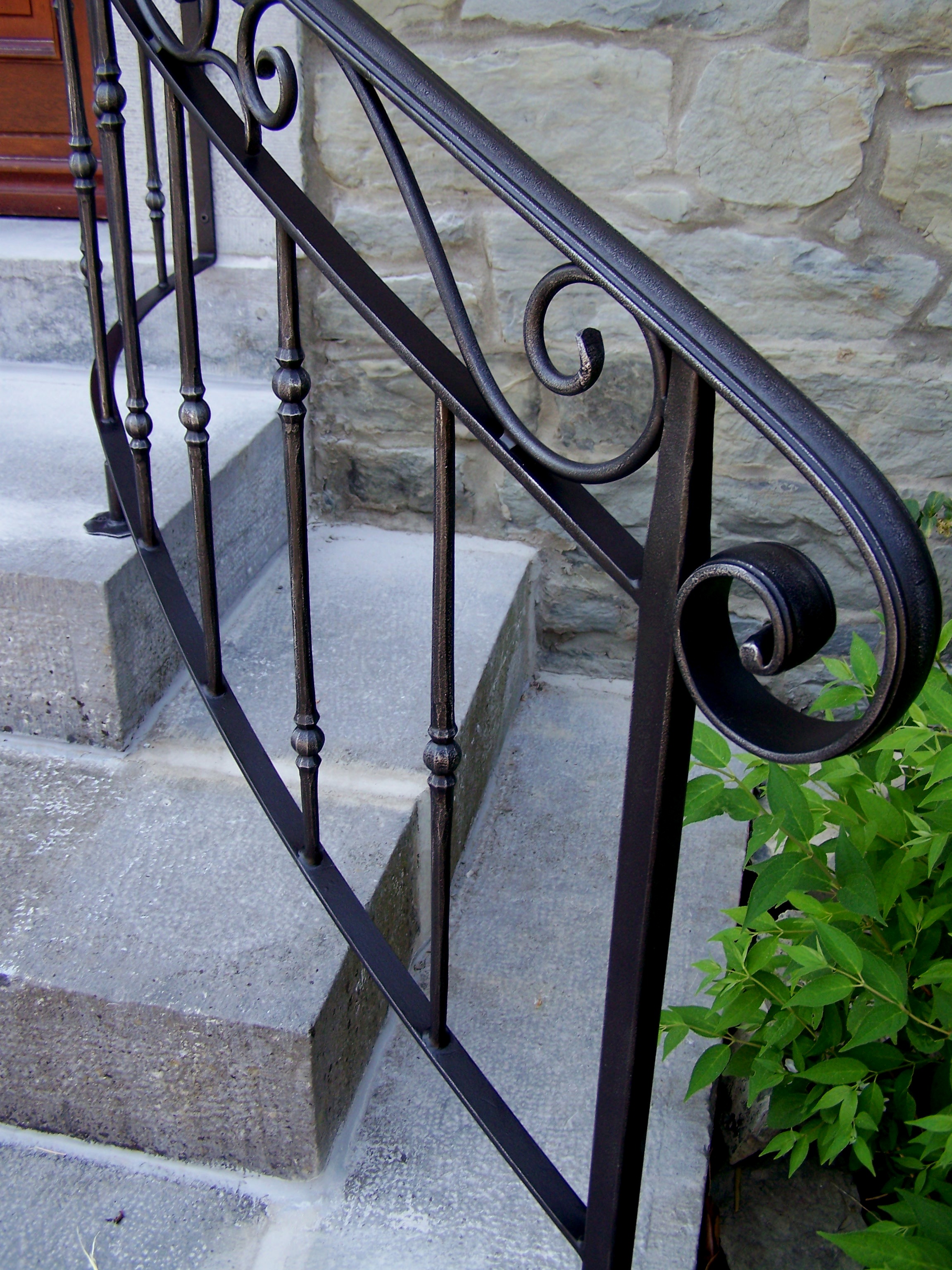 smeedijzer, leuning, trap, trapleuning, gesmeden, ijzer