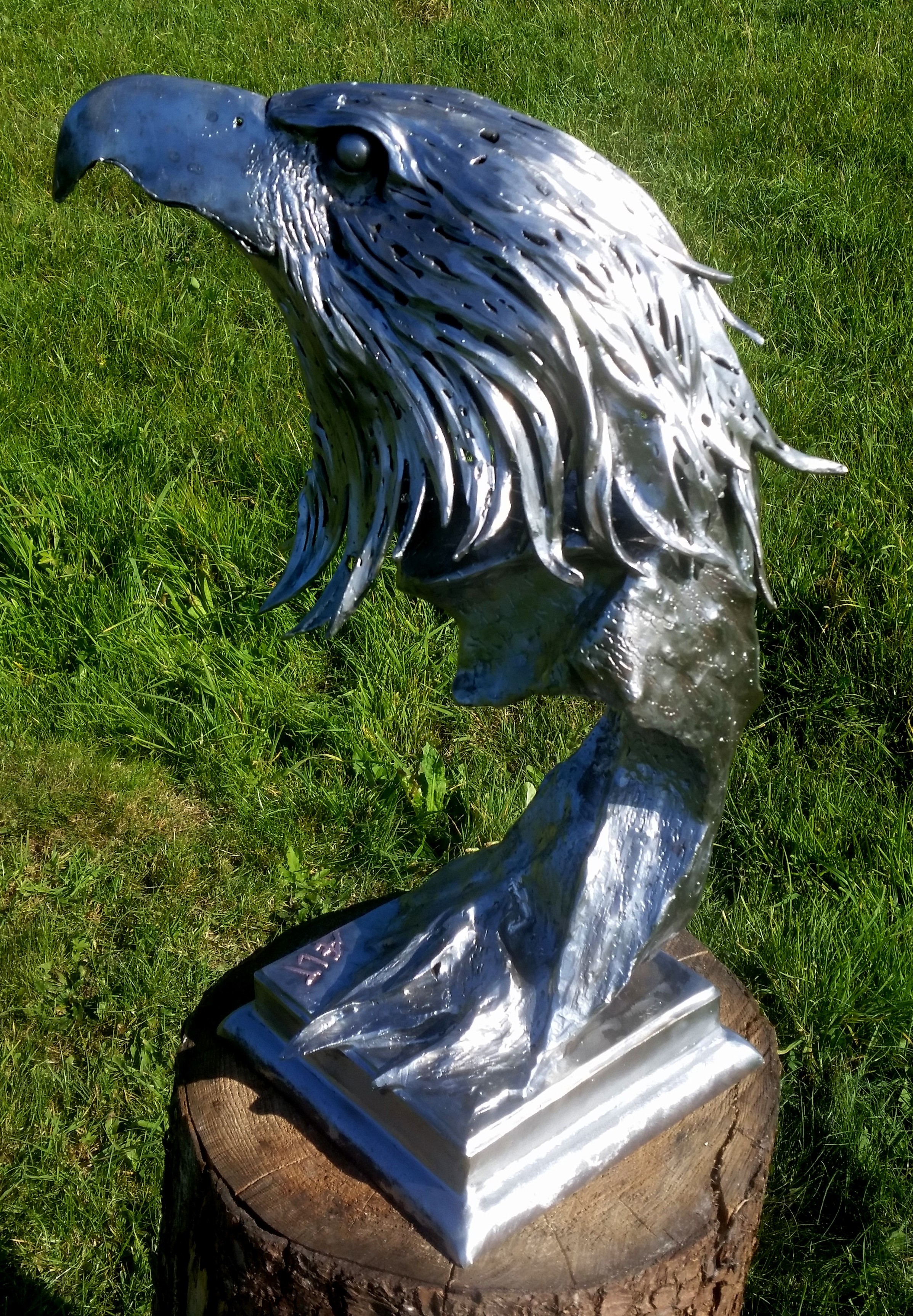 Kunst, smeedijzer, sculptuur, beeld, vogel, arend