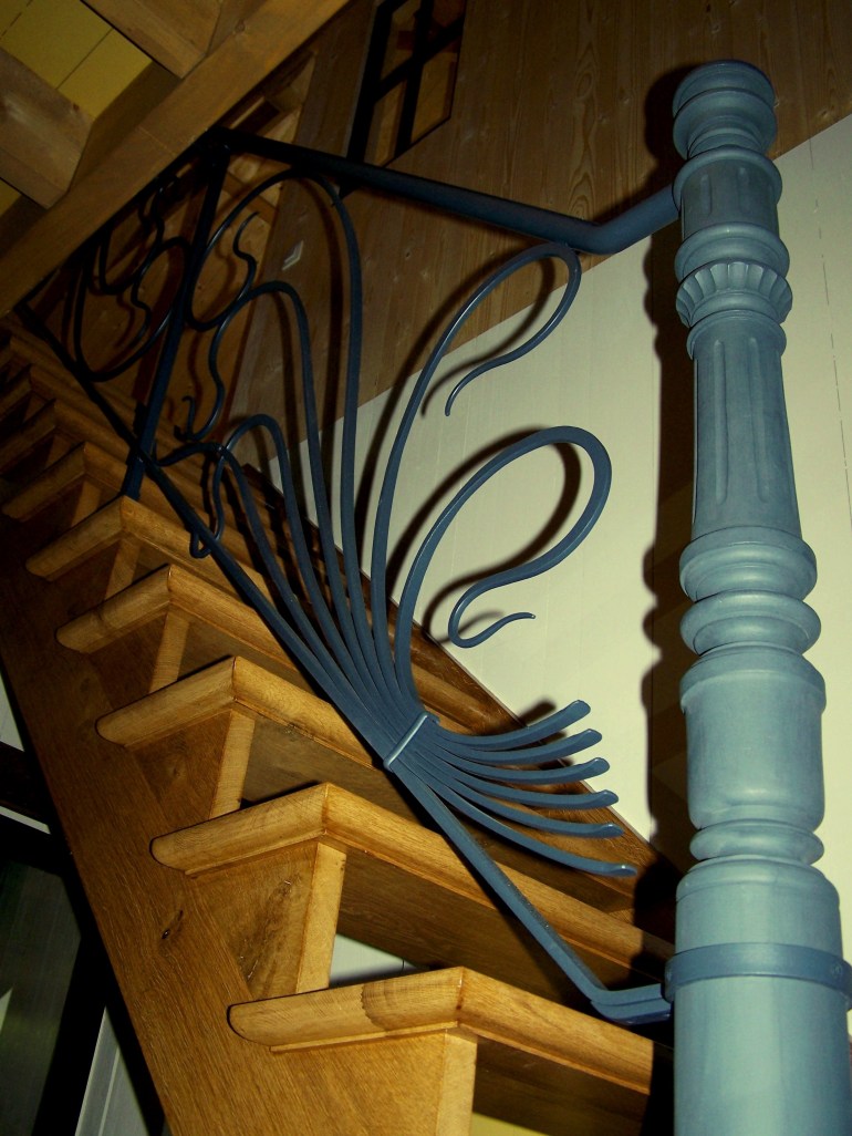 Art nouveau, trapleuning, smeedijzer, smeedwerk